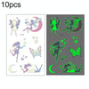 10 PCS Waterproof Luminous Tattoo Stickers Gradient Temporary Tattoo Stickers(Ei-139)