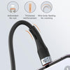 TOTU CB-2 Series USB to 8 Pin Aluminum Alloy Skin Feel Data Cable, Length:1m(Black)