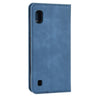 For Galaxy A10 Retro-skin Business Magnetic Suction Leather Case with Holder & Card Slots & Wallet(Dark Blue)
