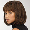 B2622 Full Top Synthetic Headgear Braid Wig(Brown)