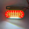 2 PCS 24V 12LED Car Oval Side Lamp (Red Light)