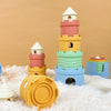 5 In 1 Stacking Teether Toddler Baby Grip Anti Teething Stacking Stacking Castle Kids Toys