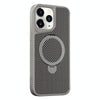For iPhone 11 Pro Carbon Fiber Texture 360 MagSafe Holder Phone Case(Titanium Gray)