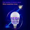 E27 15W White Light + 365 NM Purple Light Mosquito Killer Bulb Lamp, Fly Pest Insects Reject Zapper LED Ball Steep Light, AC 175-265V
