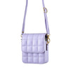 For Samsung Galaxy Z Flip6 BFB04 Plaid Crossbody Fold Phone Bag(Purple)