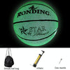 U-5108 3 in 1 No.5 Full-luminous PU Leather Basketball + Inflator + Ball Bag Set for Children