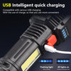 F-T25 Strong Bright 5 Core LED Flashlight USB Rechargeable Powerful Torch