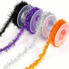2.8m /Roll Christmas Glitter Striped Ribbon Bow DIY Decorative Ribbon Gift Packaging Ribbon(Orange)