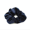 5 PCS Velvet Solid Color Elastic Hair Bands Ponytail Holder Scrunchies Tie Hair Rubber Band Headband(Deep Blue)