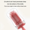 Portable 3 In 1 Food Grade Silicone Bottle Brush Set Multipurpose Baby Bottle Straw Cleaner Brush(Purple)