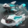 Children Motorized Universal Mechanical Shark Boys Simulation Model Toys(Gray)