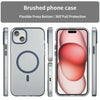 For iPhone 15 Plus MagSafe Frosted Translucent TPU + PC Full Coverage Phone Case(Dark Blue)