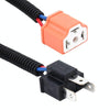 2 PCS H4 Car HID Xenon Headlight Male to Female Conversion Cable with Ceramic Adapter Socket