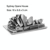 3 PCS 3D Metal Assembly Model World Building DIY Puzzle Toy, Style:Sydney Opera House