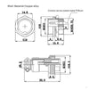 16mm 2-Pin GX16 Aviation Plug Socket Connector (5 Pcs in One Package, the Price is for 5 Pcs)(Silver)