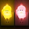 5 PCS 316 Cartoon Duck LED Bedroom Bedside Night Light Baby Nursing Energy-Saving Light, US Plug(Pink)