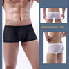 Men Mesh Boxer Briefs Sexy Breathable Comfortable Underwear, Size: XXL(White)