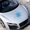 D-336 Car Compass Graphic Sticker Hood Car Body Universal Sticker(Yellow)
