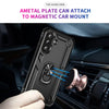 For Samsung Galaxy A36 5G Shockproof TPU + PC Phone Case with Holder(Black)