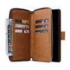 For Samsung Galaxy S25 Ultra 5G 9-Card Slots Zipper Wallet Bag Leather Phone Case(Brown)