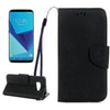 For Galaxy S8 Butterflies Embossing Horizontal Flip Leather Case with Holder & Card Slots & Wallet & Lanyard(Black)
