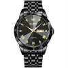 OLEVS 9931 Men Luminous Waterproof Quartz Watch(Black)