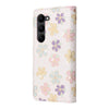 For Samsung Galaxy S23 5G Bronzing Painting RFID Leather Phone Case(Bloosoming Flower)