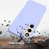 For Samsung Galaxy S25+ 5G Wave Texture MagSafe Magnetic Liquid Silicone Phone Case(Purple)