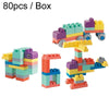 80pcs / Box Baby Chewable Soft Building Blocks Children Large Particle Puzzle Soft Rubber Toys