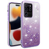 For Samsung Galaxy S20 Ultra Gradient Glitter Flower All-inclusive Phone Case(Purple)