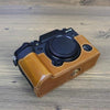 For FUJIFILM X-T5 1/4 inch Thread PU Leather Camera Half Case Base (Brown)