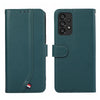 For Samsung Galaxy A55 5G ABEEL Delicate Texture Splicing RFID Leather Phone Case(Green)