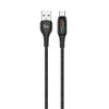 TOTUDESIGN CB-18-T 1.2m Glowing USB-A to USB-C / Type-C Charging Data Cable(Black)