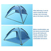 3 Sides Ventilated Spacious Outdoor Big Tent Sunscreen Rainproof Tent,Style: Detachable Base Fabric