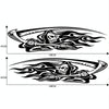 2 PCS/Set D-435 Grim Reaper Pattern Car Modified Decorative Sticker(Black)