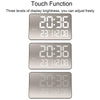 670 Mirror LED Multifunctional Temperature Alarm Clock Bedside Touch Digital Clock(Black Green Light)