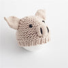 Newborn Babies Photography Clothing Cartoon Pig Shape Woolen Knit Cap, Suitable for age:0-3 Months(Beige)