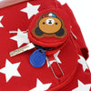 Nylon Stars Printing Kindergarten Children Backpack Schoolbag(Red)