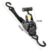 Auto Retract Tensioner Automobile And Motorcycle Cargo Fixing Straps(Black)