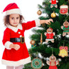 12pcs /Set House Christmas Decorations Pendants PVC Hanging Christmas Tree Ornaments Scene Arrangement Props