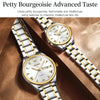 1pair OLEVS 5563 Couple Luminous Waterproof Quartz Watch(White + Gold)
