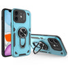For iPhone 11 Metal Rotating Bracket TPU + PC Magnetic Phone Case(Bright Blue)