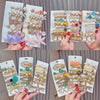 8PCS/Set Heavy Work Alloy Colorful Hairpin Headgear Pearl Rhinestone Clip Set