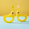 2 PCS RAOYI Cartoon Small Yellow Chicken Soft Hair Toothbrush(Yellow)