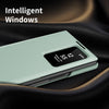 For Samsung Galaxy Z Fold4 Smart View Window Leather Phone Case with Card Slot(Green)