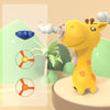 Cartoon Children Spinning Top Toy Outdoor Luminous Flying Saucer Launcher, Specification: Yellow Giraffe