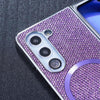 For Samsung Galaxy Z Fold6 Glitter Powder MagSafe Magnetic Fold Phone Case(White)