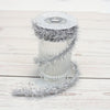 2.8m /Roll Christmas Glitter Striped Ribbon Bow DIY Decorative Ribbon Gift Packaging Ribbon(Silver)
