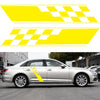 2 PCS/Set D-962 Checkered Flag Pattern Car Modified Decorative Sticker(Yellow)
