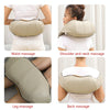 6 Keys Kneading Massage Shawl Cervical Massager, Specification: EU Plug(Beige)